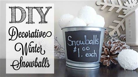 Diy Decorative Winter Snowballs Youtube