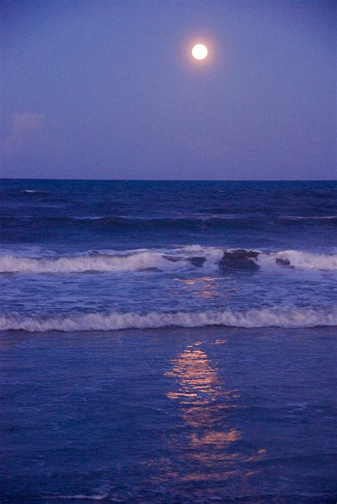 Full Moon Over The Ocean Photograph By Susanne Van Hulst