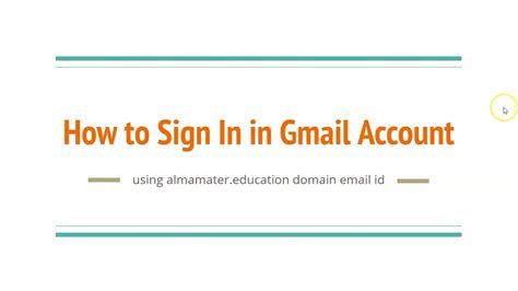 How To Sign In Into Gmail Account Youtube