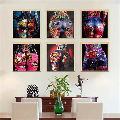 Graffiti Pop Sexy Ass Art Canvas Painting Posters And Prints Wall Art