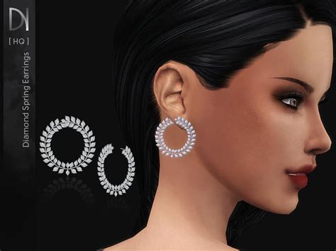 Diamond Spring Earrings Mod Sims 4 Mod Mod For Sims 4