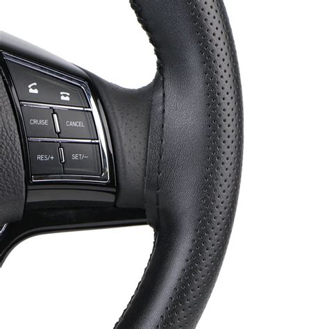 Top Genuine Leather Steering Wheel Cover Breathable Designauto