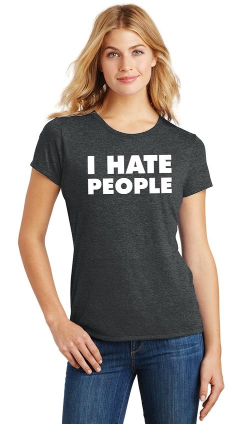 ladies i hate people funny antisocial shirt tri blend tee people person ebay