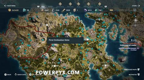 Assassin S Creed Odyssey Tomb Stele Locations Map Skill Points