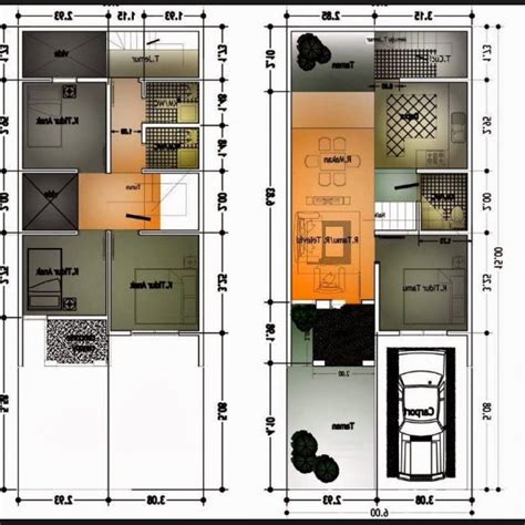 Sketsa rumah minmalis oleh lars frank nielsen architect [credit: Denah Rumah Minimalis Ukuran 6x10 1 Lantai 3 Kamar Tidur ...