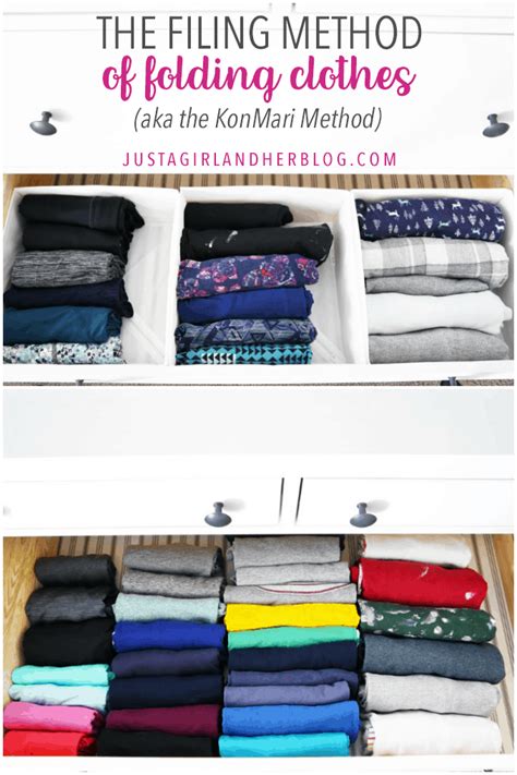 file folding and organizing clothes with the konmari method video
