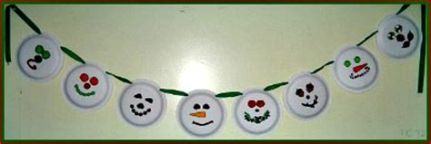 Paper Plate Snowman Garland Paper Crafts For Kids