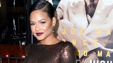 christina milian exposes bare chest spanx in sheer dress at live by night premiere