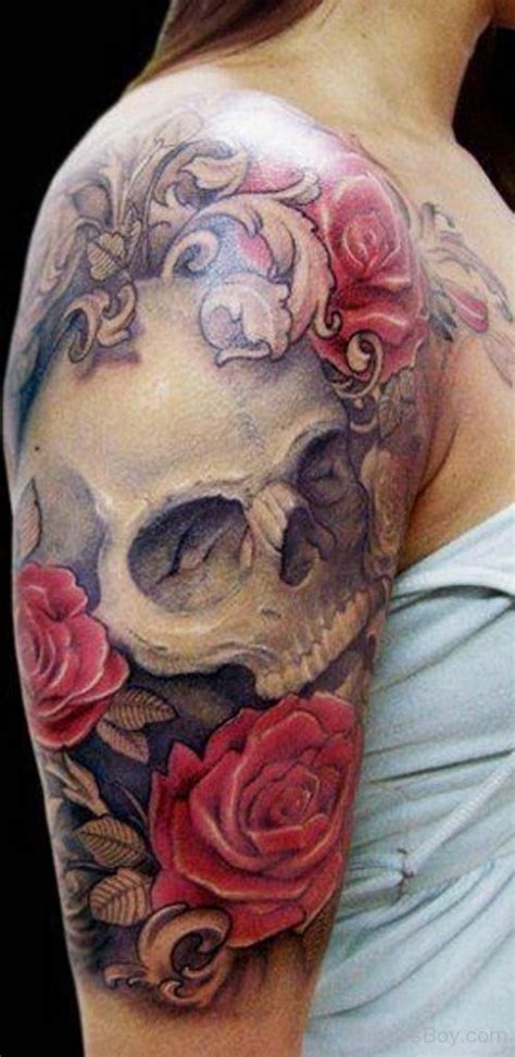 Skull And Roses Tattoos Designs Ideas And Meaning Tattoos For You Kulturaupice