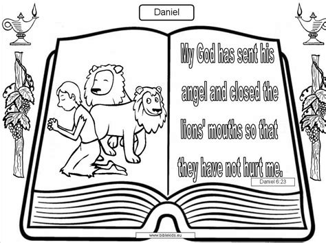 Daniel And Lions Den Coloring Page Preschool Coloring Pages