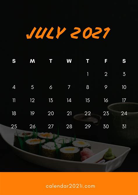 2021 Calendar Wallpaper