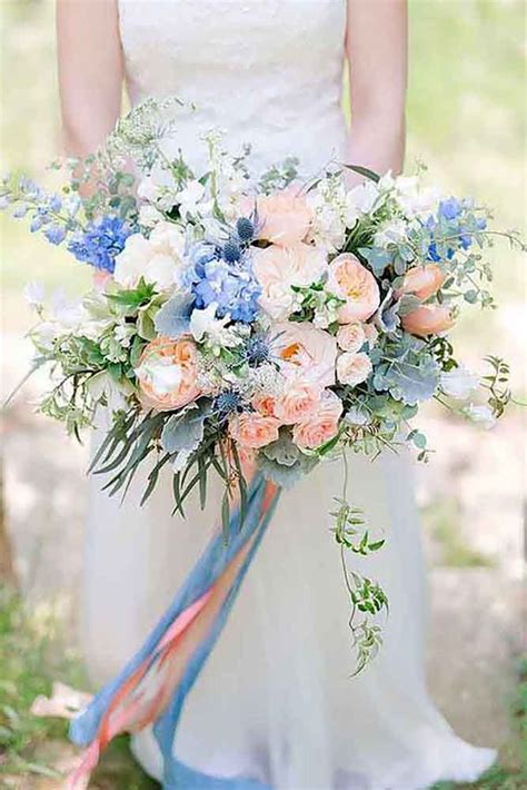 To start, select your flowers. 30 Purple & Blue Wedding Bouquets | Blue wedding flowers ...