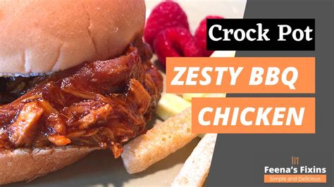 Crock Pot Zesty Bbq Chicken Simple Slow Cooker Meal Youtube