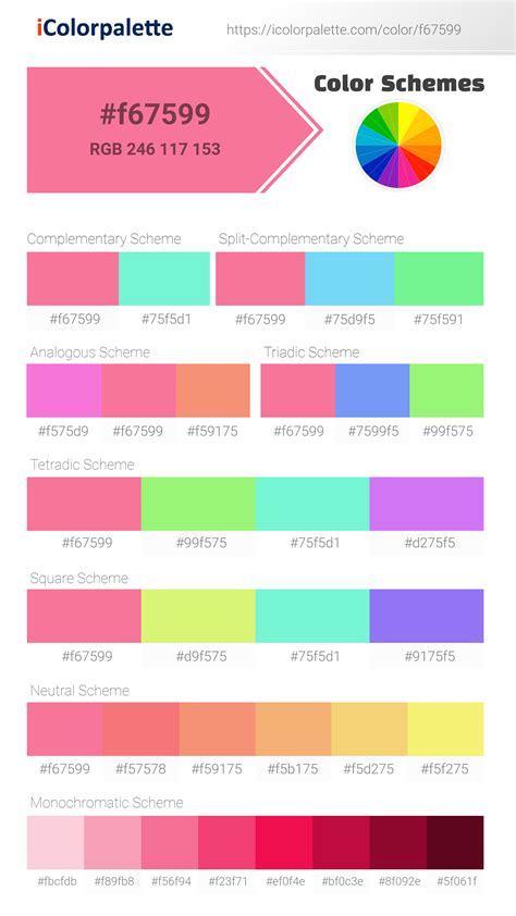 Pantone 190 C Color Hex Color Code F67599 Information Hsl Rgb