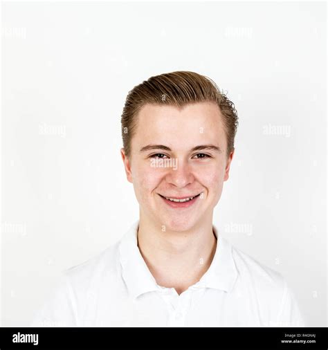 Cute Sixteen Year Old Boy In Studio Stock Photo Alamy