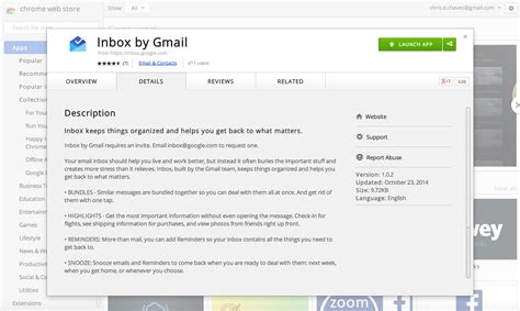 Androidreamer Inbox By Gmail ‘app Now Available In The Chrome Web Store