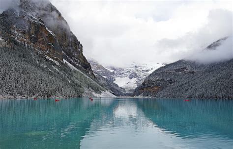 View On The Lake Louise And Rocky Mountains Canada Stock Photo Image