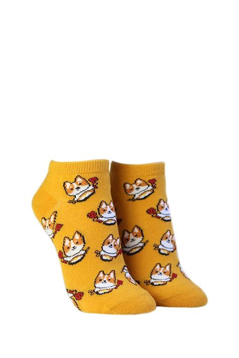 Shop Corgi Print Ankle Socks For Women From Latest Collection At