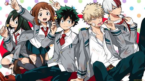 Boku No Hero Academia Midoriya Izuku Izuku Midoriya Uraraka Ochako