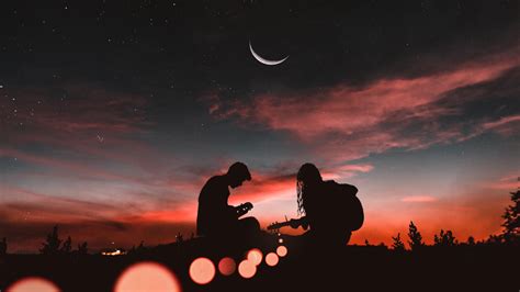 Romantic Couple Sunset Silhouette Wallpapers Wallpaper Cave