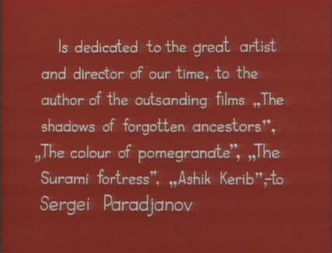 Sergei Parajanov I Am Sergei Parajanov 1990 Cinema Of The World