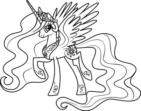 Cool, big and beautiful coloring pages with ponies. princess celestia coloring pages | My little pony coloring ...