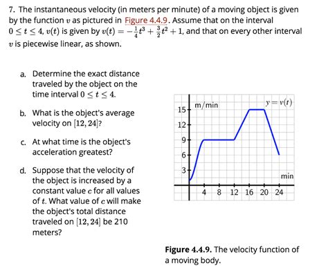 Solved: 7. The Instantaneous Velocity (in Meters Per Minut... | Chegg.com