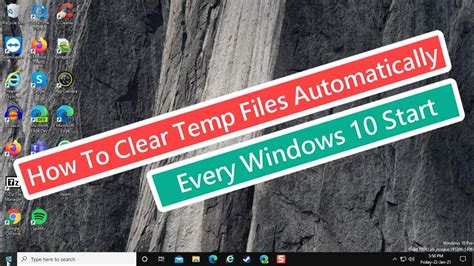 How To Clear Temp Files Automatically Every Windows 10 Start Tutorial