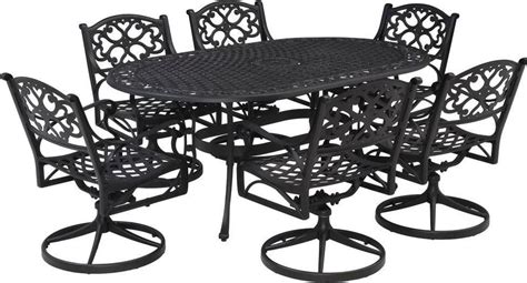 Home Styles Biscayne 7 Piece Outdoor Dining Set With Swivel Arm Chairs