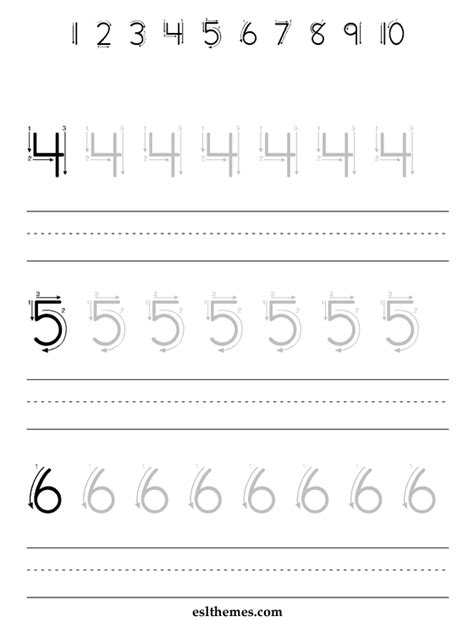 Handwriting Numbers Practice Sheets
