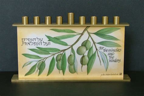Olive Branch Chanukah Menorah Jsp Judaic Art