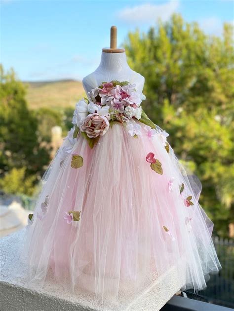 Floral Fairy Woodland Princess Tulle Tutu Dress For Girls Etsy