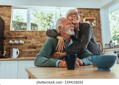 Mature Woman Hugging Her Husband Stock Photo Shutterstock