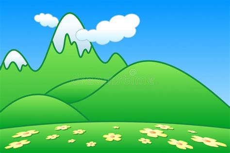 Green Mountains Stock Vector Illustration Of Landscape 4615810