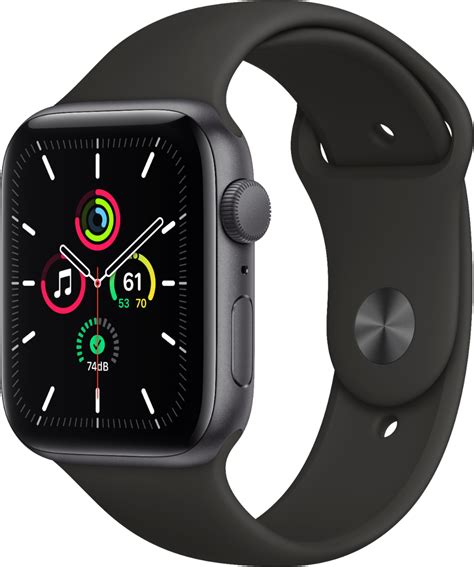 Congratulations on picking up a new apple watch! Apple Watch SE 44mm Space Gray Aluminum - Black Sport Band ...
