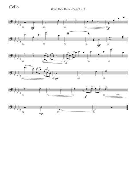 What Hes Done Choral Anthem Satb Cello Sheet Music Pdf The Brooklyn Tabernacle Choir Arr