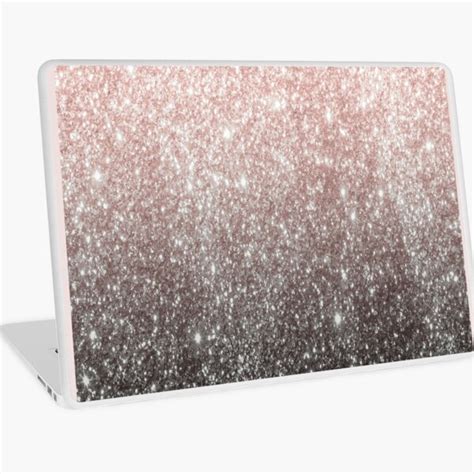 Rose Gold Glitter Laptop Skin By Quintavale Redbubble