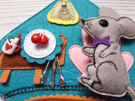 Mouse House Felt Quiet Book For Toddler Busy Book First Baby Etsy