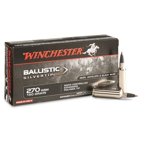 Winchester Supreme Ballistic Silvertip 270 Wsm Bst 150 Grain 20