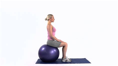 How To Sit On A Swiss Ball Youtube