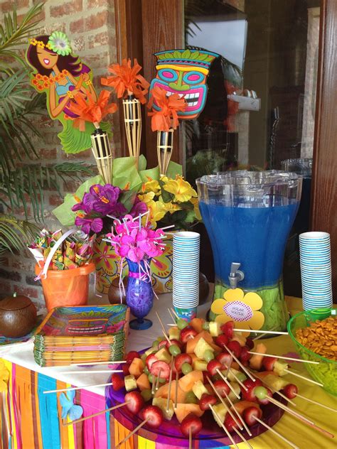 Fruit K Bobs Good Idea Tropical Birthday Party Aloha Party Luau