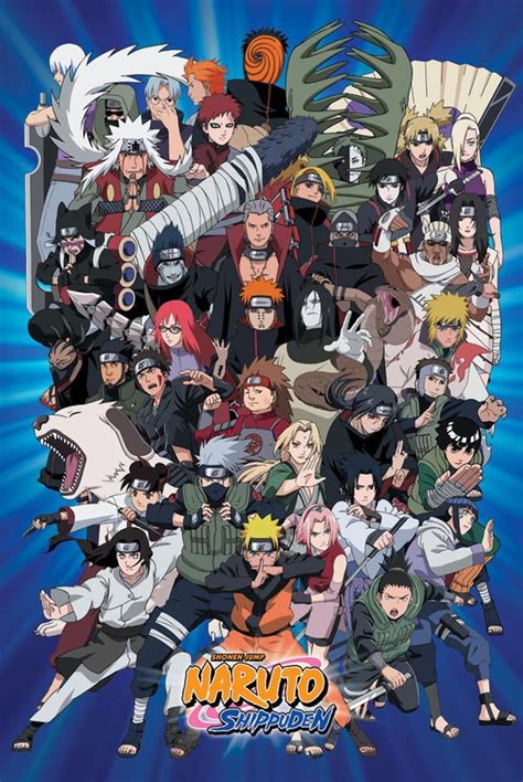 Naruto Characters Poster 24 X 36 Anime Manga Shippuden Sakura Sasuke