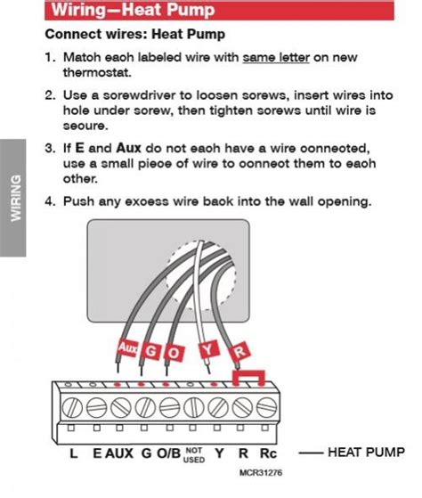 Always follow this diagram to connect the emergency heat wire to the right thermostat connector. Thermostat Wiring for heat pump) - DoItYourself.com ...