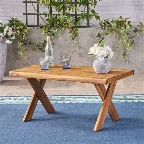 Outdoor Acacia Wood Coffee Table Teak Home And Garden