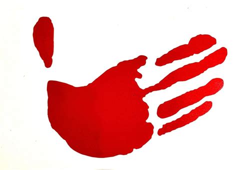 Large Mmiw Red Hand Transfer Sticker Etsy Canada