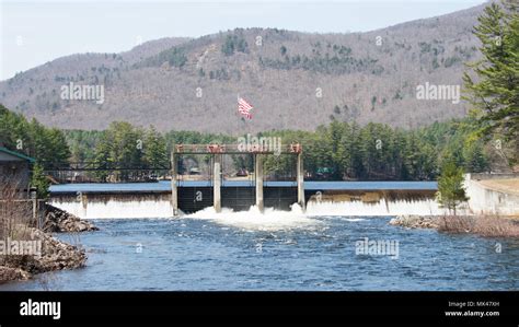 The Lake Algonquin Hydro Dam At The Lower End Of Lake Algonquin On The