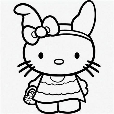 Gambar Mewarnai Hello Kitty Gambar Mewarnai Lucu