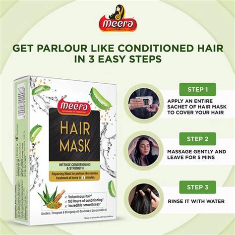 Buy Meera Hair Mask With Aloe Veera Fenugreek And Bhringaraj Online At