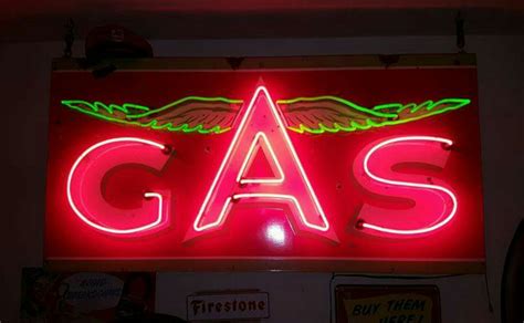 Original Flying A Gasoline Neon Sign Vintage Neon Signs Neon Signs