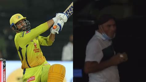 Watch Ms Dhoni Hits Ball Out Of Stadium Lucky Passerby On Street